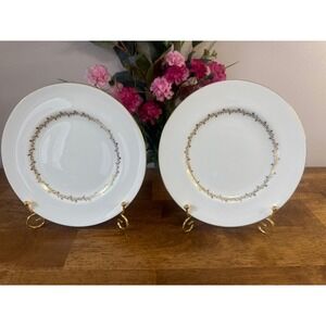 Coalport Cornet Side Plates Set Of 2 Gold Trim English Bone China